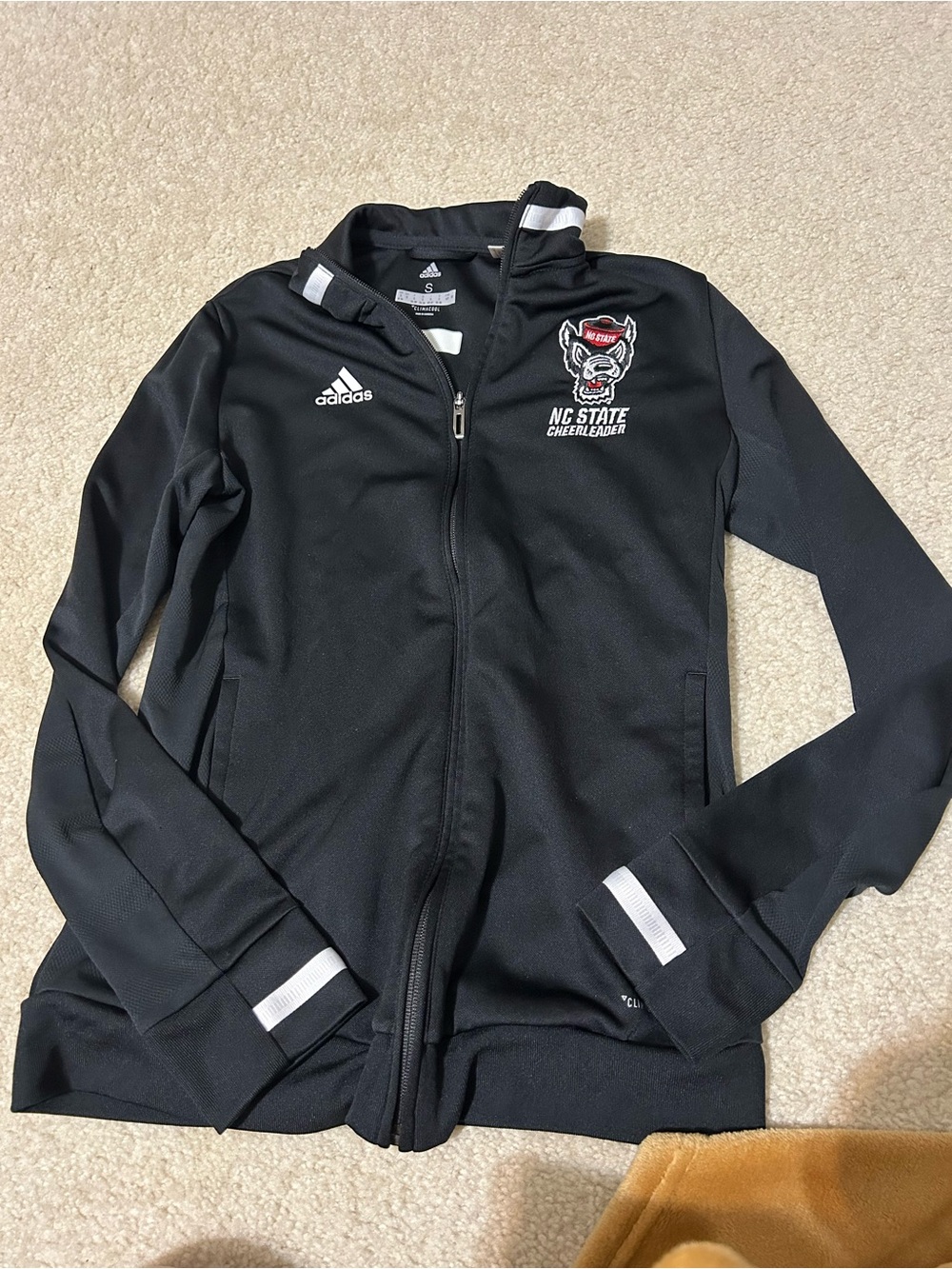 Adidas NC State Black Full-Zip Jacket